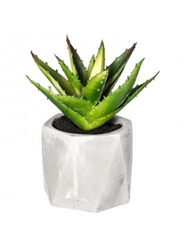 114760 ATMOSPHERA DEKORATIVNO CVECE U SAKSIJI 13X17CM CEMENT/PVC BELA