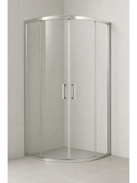 Paravan 5012 providno staklo 6mm R80X195 silver kompenz.profil KBS501280