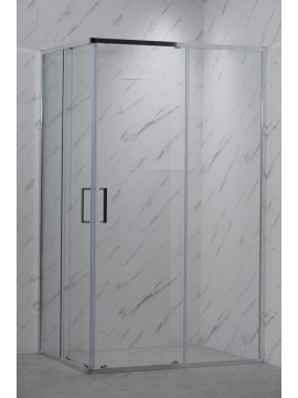 Paravan 8010S providno staklo 80x100x195 silver kompenzac.profil. KBS8010S