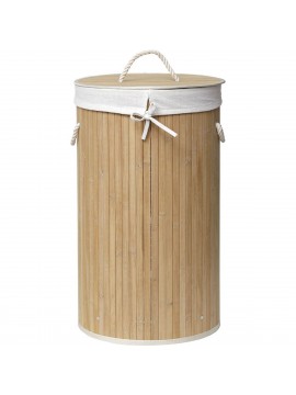 8710195 TENDANCE OKRUGLA KORPA ZA VES SA PLATNENOM VRECOM  O35 VISINA 60CM BAMBUS BELA