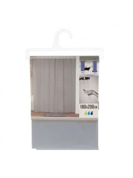 1101180 TENDANCE ZAVESA ZA KADU 180X200CM PEVA SIVA