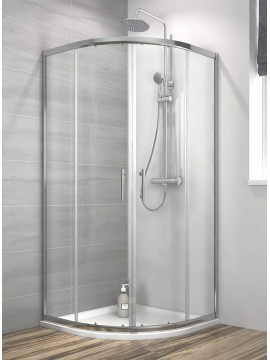 Paravan 6012cm providno staklo 6mm R90x195 silver kompenzacioni profil KBJ109290ST