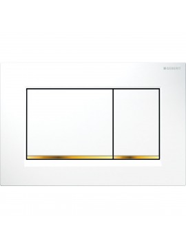 Sigma 30 Tipka za dvokoličinsku tehniku ispiranja bela/pozlaćena/bela 115.883.KK.1