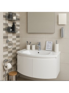 GIULIA 80 ormarić sa umivaonikom i ogledalom - beli 81x102x49