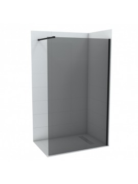 Walk-in CONCEPT MONTE DARK 1200x2000 crni mat ram 8mm grey staklo C-02-SB120G
