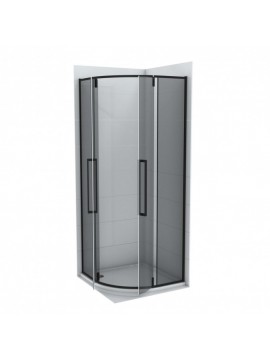 Tuš kabina CONCEPT ABSOLUT BLACK R800x2000 dark staklo 6mm sa pivot vratima C-02-B6280