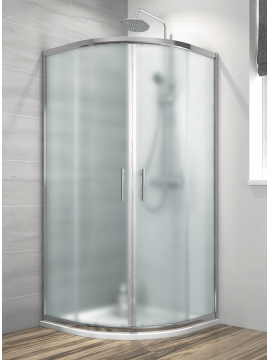 Paravan 6012 mat staklo 6mm R80x195 silver kompenzacioni profil KBJ109280S