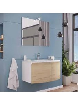 GIULIA 80 ormarić sa umivaonikom i ogledalom HRAST 81x102x49