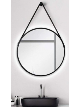 Ogledalo alu-ram fi 70, matt black, bez led-a - CL16