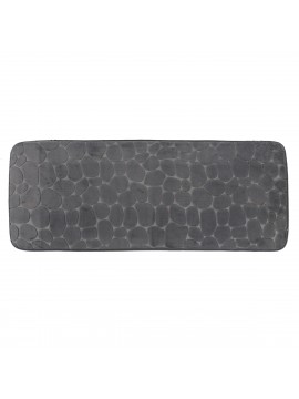 7743181 TENDANCE TEPIH ZA KUPATILO PEBBLE 45X120 CM MEMORIJSKA PENA MIKROFIBER TAMNO SIVA