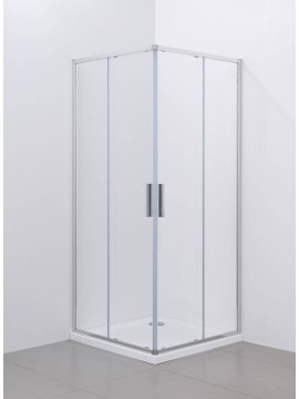 Paravan 5006 providno staklo 6mm 90x90x195 silver  kompenz.profil KBS500690